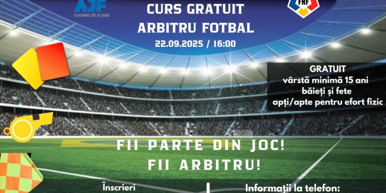 Au început înscrierile pentru Școala de arbitri de fotbal
