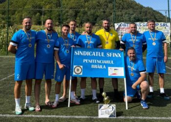 Echipa Sindicatului SFINX Brăila s-a clasat pe locul 2 la Campionatul Național de Fotbal al Penitenciarelor – FSANP