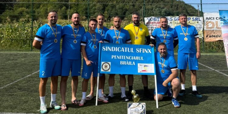 Echipa Sindicatului SFINX Brăila s-a clasat pe locul 2 la Campionatul Național de Fotbal al Penitenciarelor – FSANP