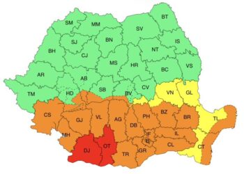 Măsuri luate la nivelul județului Brăila privind atenționarea meteorologică COD PORTOCALIU în intervalul 02 octombrie, ora 20.00 – 03 octombrie, ora 23.00