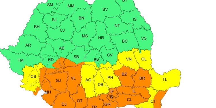 Intensificări puternice ale vântului