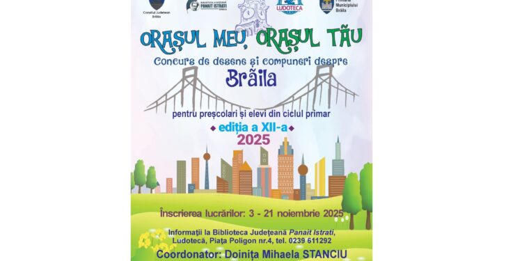 Încep înscrierile la Concursul de desene și compuneri Orașul meu, orașul tău, a XII-a ediție