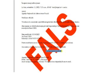 Email fals în numele ANAF