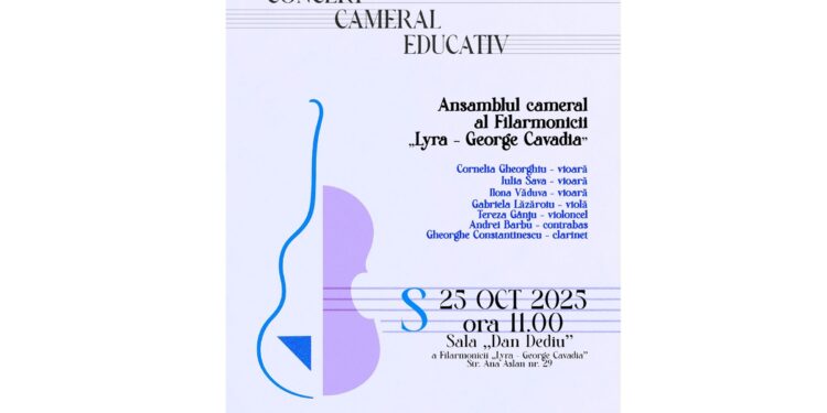 Concert cameral educativ organizat de Filarmonica „Lyra – George Cavadia”