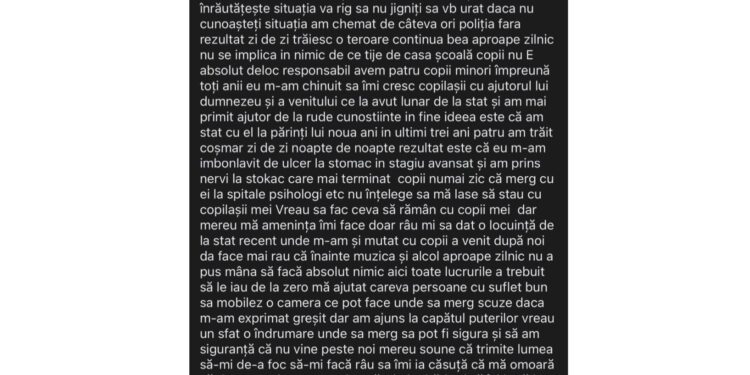 Ordin de protecție emis pentru o mamă cu 4 copii, în urma unei postări pe rețelele de socializare