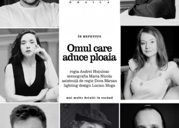 Programul spectacolelor de la Teatrul Maria Filotti din luna noiembrie se încheie cu premiara ”Omul care aduce ploaia”