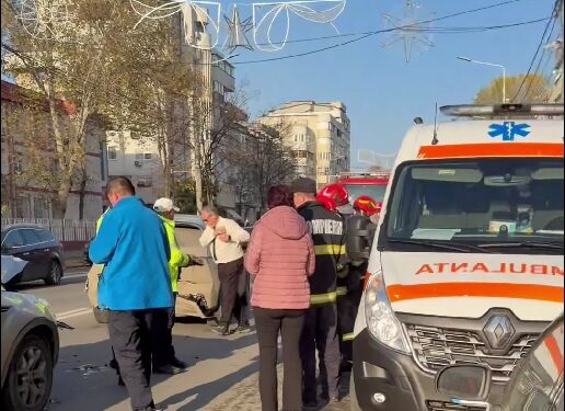 Accident pe Șoseaua Buzăului, în dreptul Școlii Fănuș Neagu