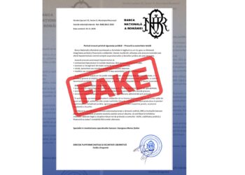 Atenționare privind distribuirea unui document fals atribuit BNR