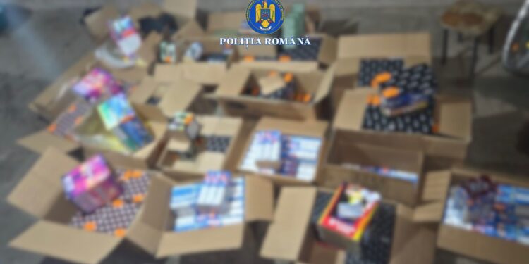 Percheziții în Brăila, la o persoană care deținea ilegal 645 kg de articole pirotehnice din categoriile P1, F2 și F3