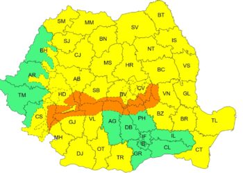 Cod galben de intensificări ale vântului și ninsori