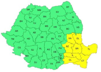Meteorologii anunţă precipitaţii în cea mai mare parte a ţării şi intensificări ale vântului