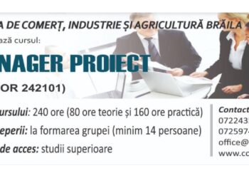 CCIA Brăila organizează Curs Manager proiect