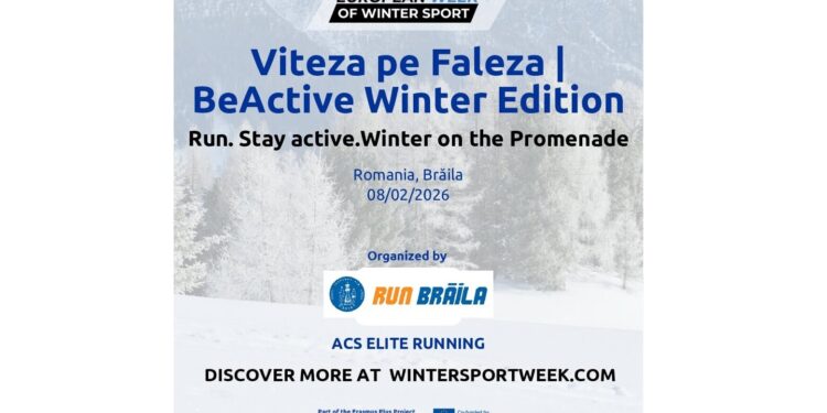RunBraila (ACS Elite Running) se alătură European Week of Winter Sport 2026 pentru a promova mișcarea în aer liber și sportul de iarnă