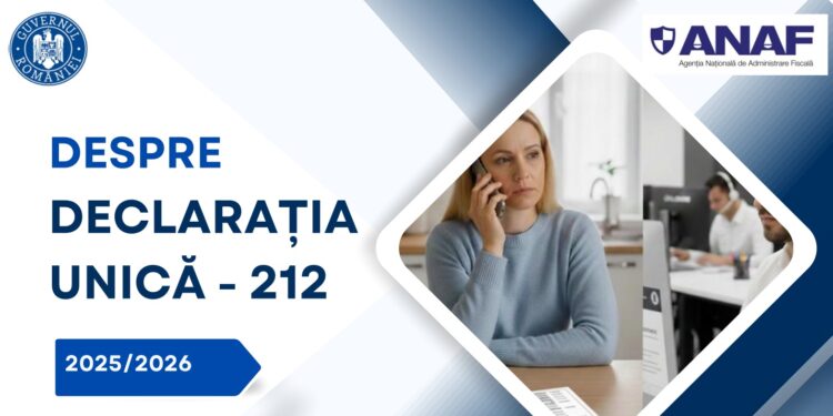 A.N.A.F. a publicat Broşura intitulată “Despre Declaraţia Unică - 212”