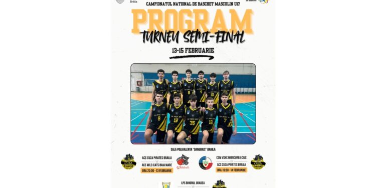 Programul turneului semifinal de baschet juniori Under 17