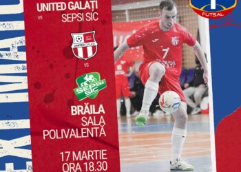 Marți, 17 martie, la Brăila, avem derby la futsal în Polivalenta din Brăila