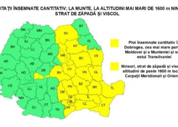 Avertizare cod galben de ploi