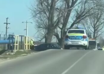 Accident pe DJ 221, la intersecția cu DJ 202B