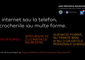 Poliția Română, Directoratul Național de Securitate Cibernetică (DNSC), Asociația Română a Băncilor (ARB) și Mastercard lansează „Uniți împotriva escrocheriilor”