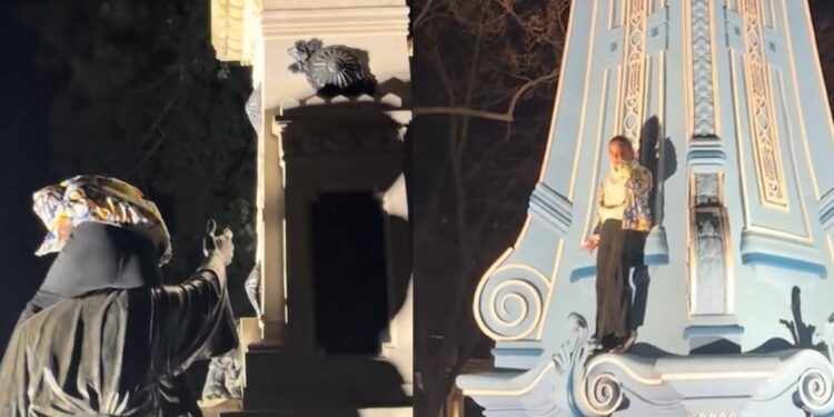 Acte de vandalism în Piața Traian