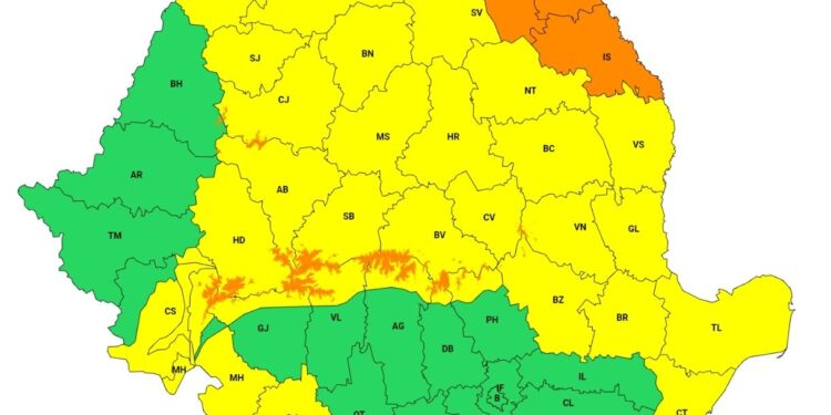 ANM anunță vreme rece până vineri. Joi avem cod galben de intensificări ale vântului la Brăila
