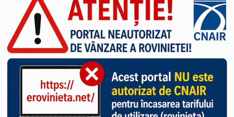 Atenție! Portal neautorizat de vânzare a rovinietei!