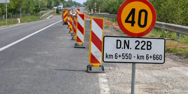 Restricții de viteză pe DN22B (șoseaua dig Brăila – Galați)