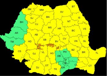 Județul Brăila sub avertizare cod galben până miercuri, 8 aprilie, la ora 21