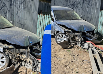 În urma unui accident stupid, a fost proiectat cu mașina într-un stâlp de electricitate