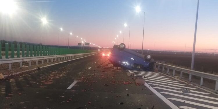 Accident mortal pe Autostrada A7, în apropiere de ieșirea din municipiul Buzău spre Brăila