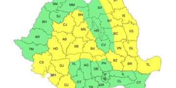 După două zile foarte călduroase, joi avem cod galben de vânt