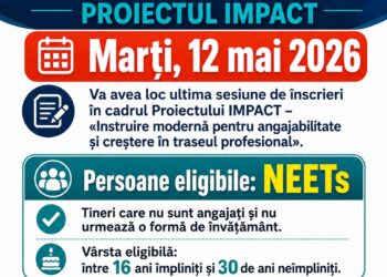 Ultima sesiune de înscrieri în Proiectul IMPACT are loc pe 12 mai