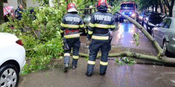 Intervenții ale pompierilor brăileni în urma precipitațiilor căzute și a intensificărilor vântului de vineri, 22 mai