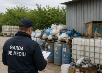 Garda de Mediu Brăila a amendat o societate agricolă cu 15.000 de lei pentru nereguli privind gestionarea deșeurilor