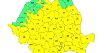 Cod galben de  intensificări ale vântului