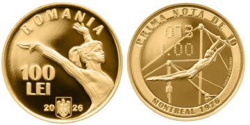 BNR lansează trei tipuri de monede cu tema ”50 de ani de la obținerea primei note de 10 din istoria Jocurilor Olimpice în proba de gimnastică feminină”