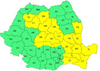 Cod galben de instabilitate atmosferică accentuată