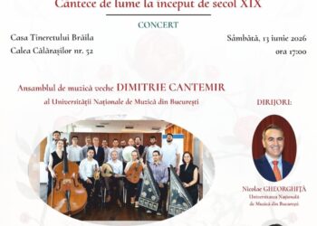 „De la Stambul la București. Cântece de lume la început de secol XIX” – concert de muzică veche la Brăila