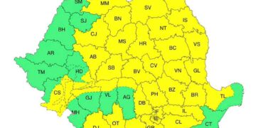 Cod galben de instabilitate atmosferică și averse însemnate cantitativ