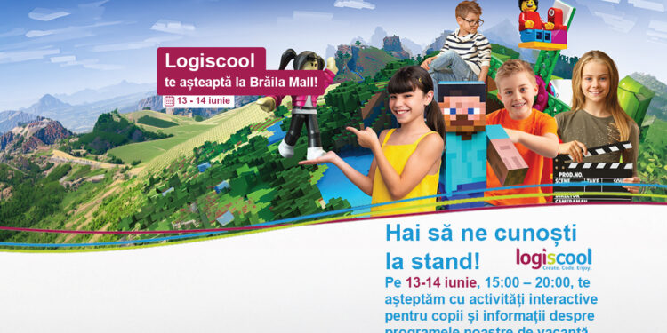 Brăila Mall și Logiscool invită copiii să descopere programarea, inteligența artificială și tehnologiile creative