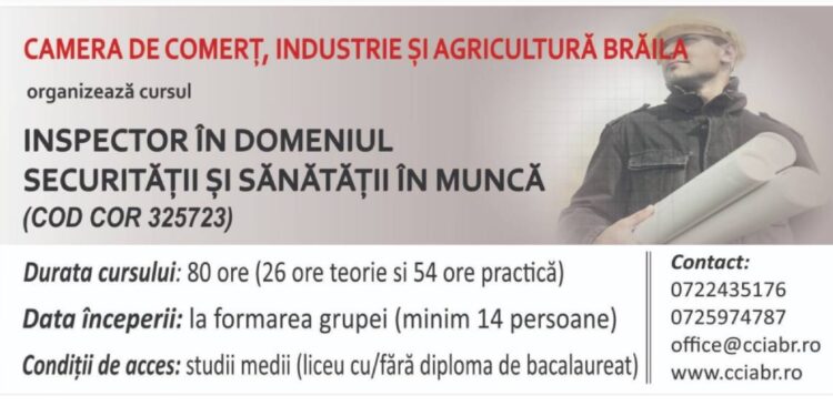 Curs Inspector în domeniul securității și sănătății în muncă