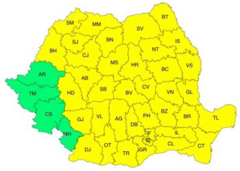 Vijelii puternice, grindină și ploi torențiale anunțate de meteorologi pentru miercuri, 8 iulie