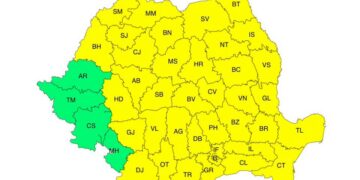 Vijelii puternice, grindină și ploi torențiale anunțate de meteorologi pentru miercuri, 8 iulie