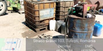 Pericol la Tufești: Azotat de amoniu depozitat direct pe sol. Un fermier a fost amendat cu 22.500 de lei de Garda de Mediu Brăila