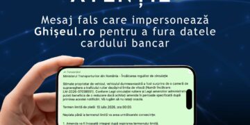 AVERTIZARE: Mesaj fals care impersonează Ghișeul.ro pentru a fura datele cardului bancar