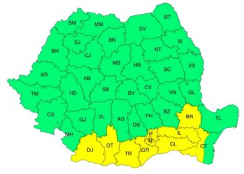 Cod Galben de caniculă, disconfort termic și instabilitate atmosferică accentuată