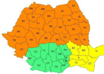 Meteorologii au emis avertizări cod galben şi cod portocaliu