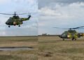 Resturile rachetei aer aer, trasă de piloții italieni, găsite în câmp în localitatea Tătaru, din județul Brăila