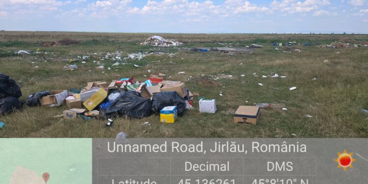 Amendă usturătoare pentru Primăria Jirlău: 45.000 de lei pentru munți de gunoaie și deșeuri agricole abandonate