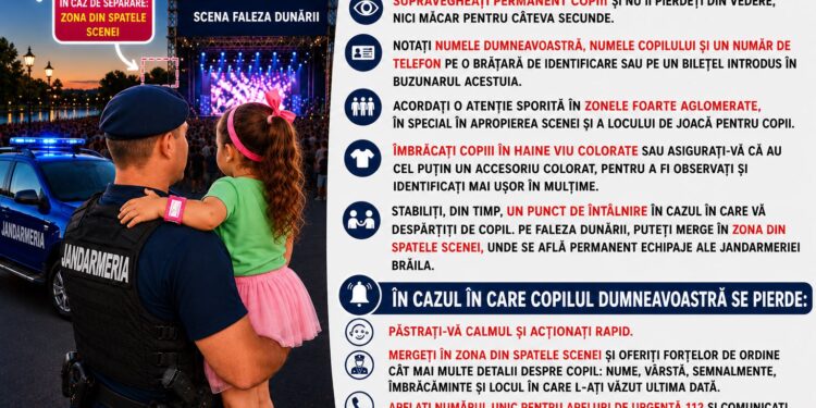 Recomandări ale jandarmilor brăileni pentru comportamentul cetățenilor pe timpul desfășurării evenimentelor dedicate Zilelor Brăilei